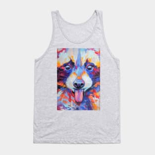 Conceptual abstract painting of a raccoon muzzle. Tank Top